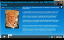 EXPLORATORY METABOLOMIC RESULTS FROM THE TAZPOWER STUDY